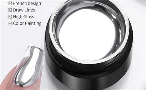 Buy NAILWIND Metallic Gel Nail Polish - 8ml, Metallic Gel Silver ...