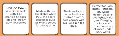 INDRICO Power Strip Extension Multi Outlet Board Fitted with 5 Anchor ...