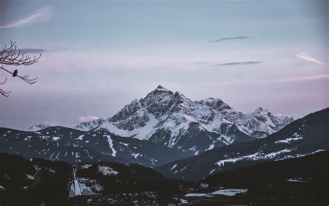 Download wallpaper 2560x1600 mountain, aerial view, peak, snowy, sky ...