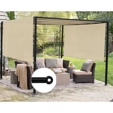 Patio Outdoor Shade Universal Pergola Canopy Shade Cover 10’X12’ Beige ...
