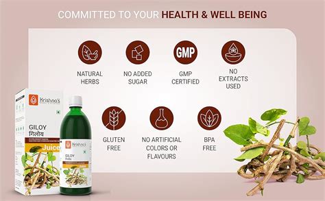 Buy Krishna's Giloy Juice Immunity Booster - 500 ml | Pack of 1 ...