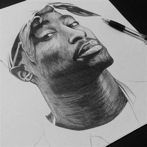 Tupac Portrait Drawing 的图像结果