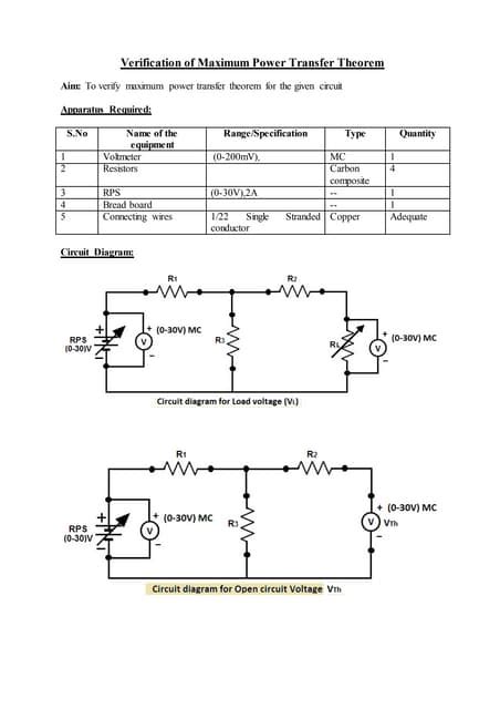 Image result for Maximum Power Transfer Theorem Steps