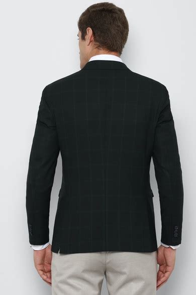 Buy Men Black Slim Fit Check Formal Blazer Online - 705809 | Allen Solly