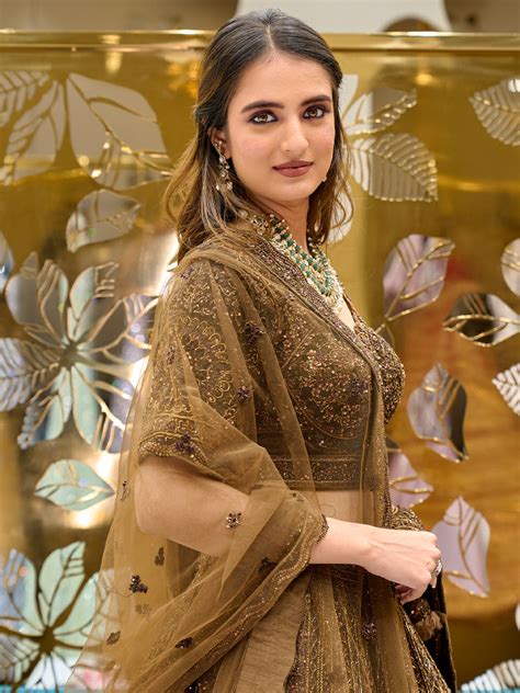 Chocolate & Moonlight Velvet Lehenga – Tirumala Designers