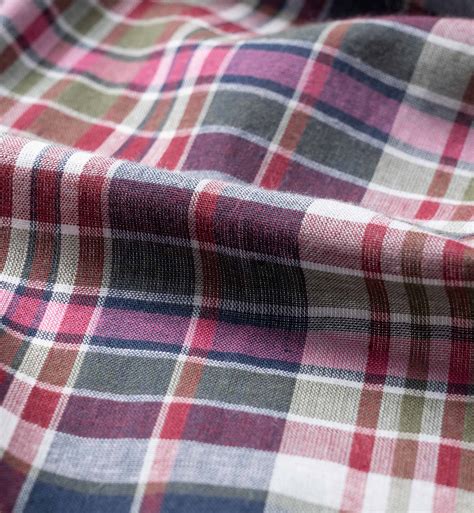 Navy Olive and Pink Indian Madras Shirts by Proper Cloth