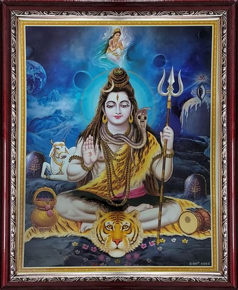 Art Shiva-Bholenath-ShivShambhu-Shankar Mahadev Photo frame | Zari ...
