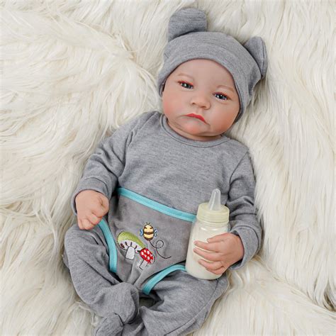 Jizhi Eyes Open Reborn Baby Dolls 18 Inch Realistic Newborn ...