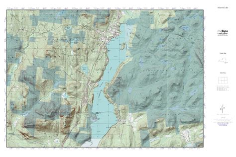 Schroon Lake MyTopo Explorer Series Map - MyTopo Map Store
