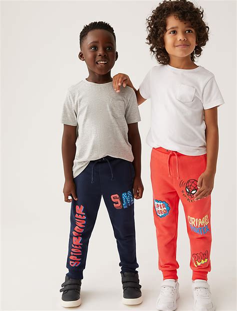 Buy 2pk Cotton Rich Spider-Man™ Joggers (2-7 Yrs) at Marks & Spencer