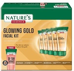 Nature's Essence Glowing Gold Facial Kit--5 Steps-Pack Of 1- 300 g ...