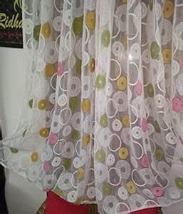 Buy RIDHAAN Imported Tissue Net Long Door Curtains 9 * 4 feet (White ...
