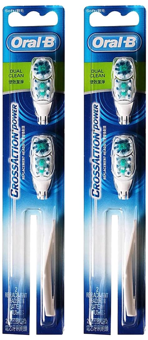 Oral B CrossAction Power Toothbrush Replacement Head (Soft) (Pack of 2 ...