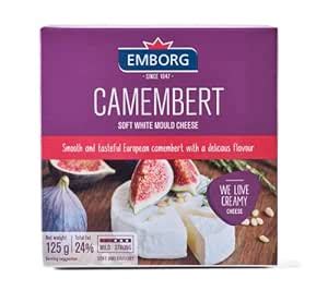 Emborg Camembert Soft White Mould Cheese, Soft and Savoury Pouch, 125 g ...