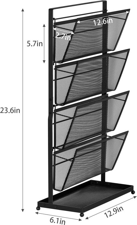 NORCEESAN Magazine File Holder Floor Magazine Rack 4 Tier India | Ubuy