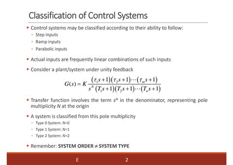 SOLUTION: Classification of Control Systems and Steady?State Errors in ...