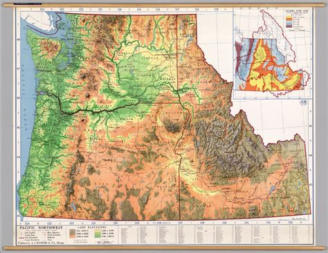 Northwest United States -- Physical - David Rumsey Historical Map ...