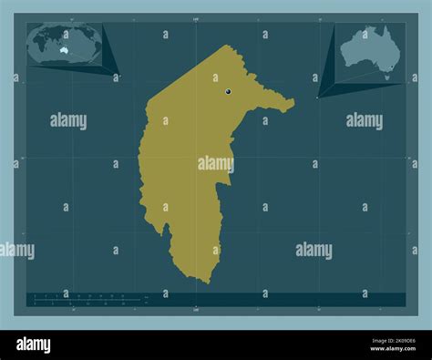 Australian Capital Territory, territory of Australia. Solid color shape. Corner auxiliary ...