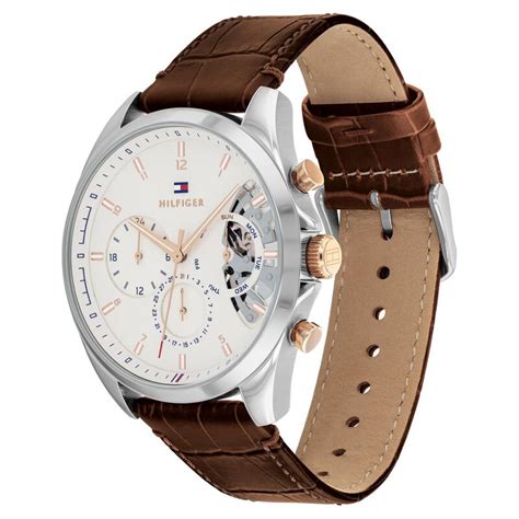 Buy Online Tommy Hilfiger Quartz Multifunction Silver Dial Watch for ...