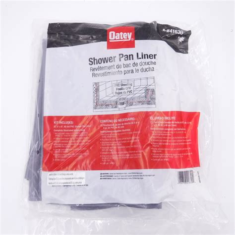 OATEY Shower Pan Liner 6 ft. Abrasion-Resistant Flexible Vinyl Gray ...