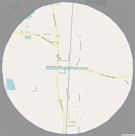 Map of Damascus city, Georgia - Thong Thai Real