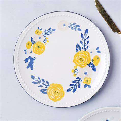 White Flower Plate Online - Premium Snack Plate | Nestasia