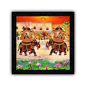PnF Framed Poster of Rajasthani cultue-17509(13x13inch,Multicolour ...