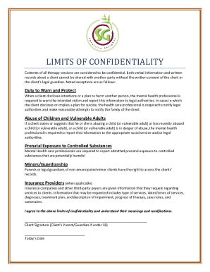 Fillable Online Client Confidentiality - GoodTherapy.org Therapy ...
