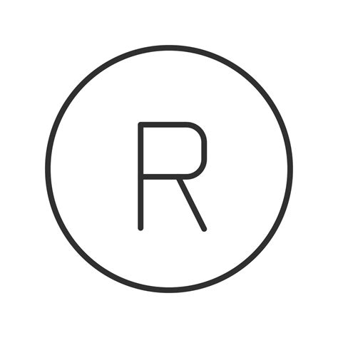 Circle, r, r in a circle, registered sign, registration, service mark ...