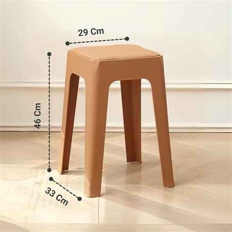Compact Plastic Stackable Stool with Cushion
