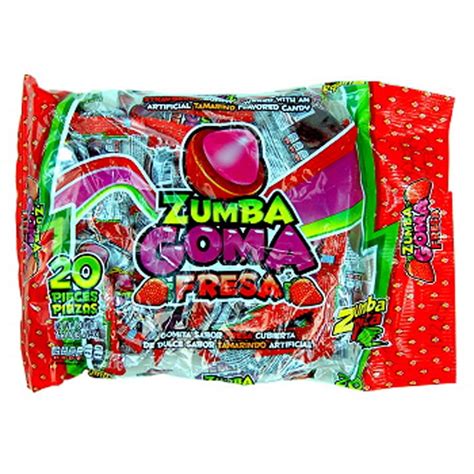 Buy Product Of Zumba Goma, Fresa , Count 20 - Sugar Candy / Grab ...