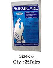 SURGICARE 6.5 Latex Surgical Gloves (Pack of 50) Latex Surgical Gloves ...