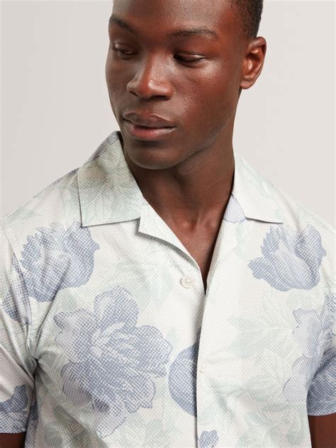 Buy Ted Baker Green Short Sleeve Relaxed Floral Shirt from Next India