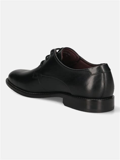 bugatti Black Premium Leather Derby shoes – bugatti Shoes India