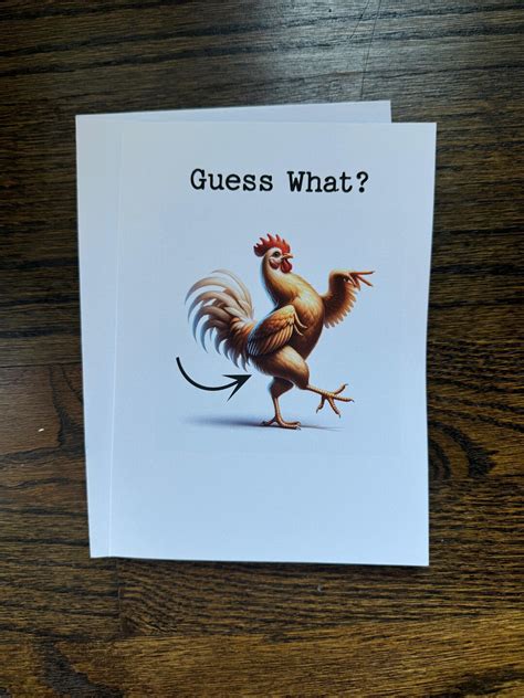 Guess What? Chicken Butt Greeting Card - Perfect for Any Occasion ...