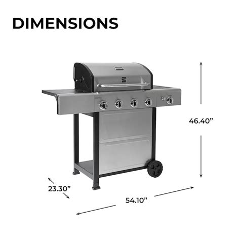 Kenmore Stainless Steel 4-Burner Liquid Propane Gas Grill with 1 Side ...