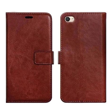 Vorson Vintage Leather Wallet Stand Case Flip Cover for Vivo Y55 ...