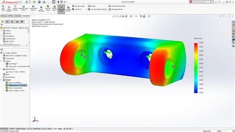 Idealized Part SolidWorks Simulation 的图像结果