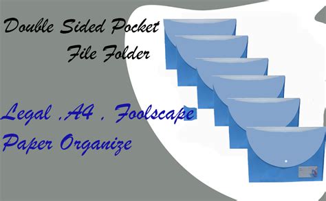 Shuban A4/Legal Side Opening Twin/Double Pocket Document File My Clear ...