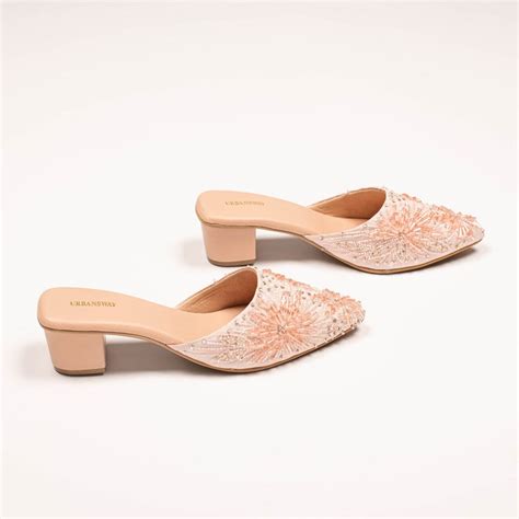 Urbansway - Rose Quartz Mules | Exquisite Ethnic Footwear