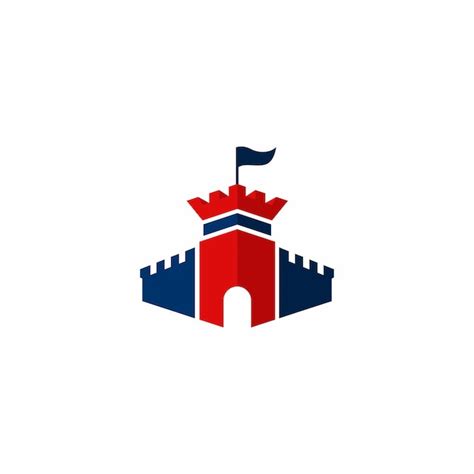 Schloss-Logo-Design-Inspiration mit kreativer Vorlage | Premium Vektor