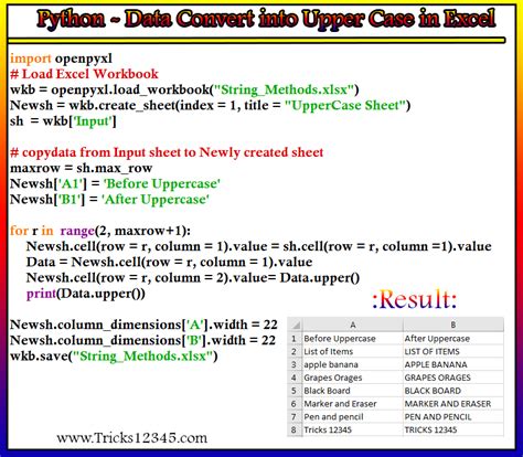 String Method with Excel