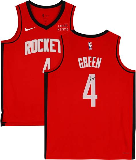Jalen Green Houston Rockets Autographed Red 2022-2023 Icon Swingman #4 ...