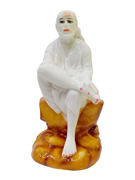 Buy Lord Sai Baba Sitting On Base Statue Sai Baba Decorative Showpiece ...