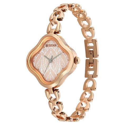 Buy Online Titan Karishma Rose Gold Analog Metal Strap Watch for Women ...