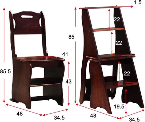 SHGAO Wooden Folding Library Ladder Chair,2 in 1 India | Ubuy