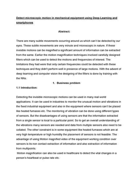 Sample Phase-1 Documentation - Detect microscopic motion in mechanical ...