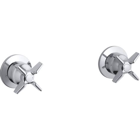 Kohler K-T7744-3-CP Triton Two-Handle Wall-Mount Valve Trim, Polished ...
