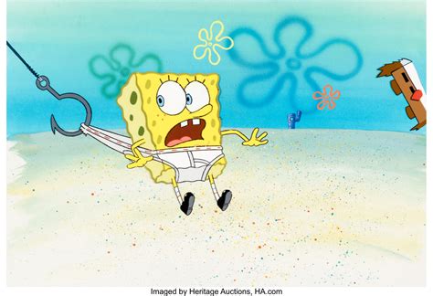 SpongeBob SquarePants "Hooky" SpongeBob Nabbed by a Fish Hook | Lot ...