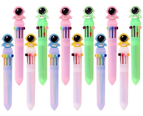 Toyshine Pack of 12 Retractable Monster Ballpoint Pens Multicolor Pens ...